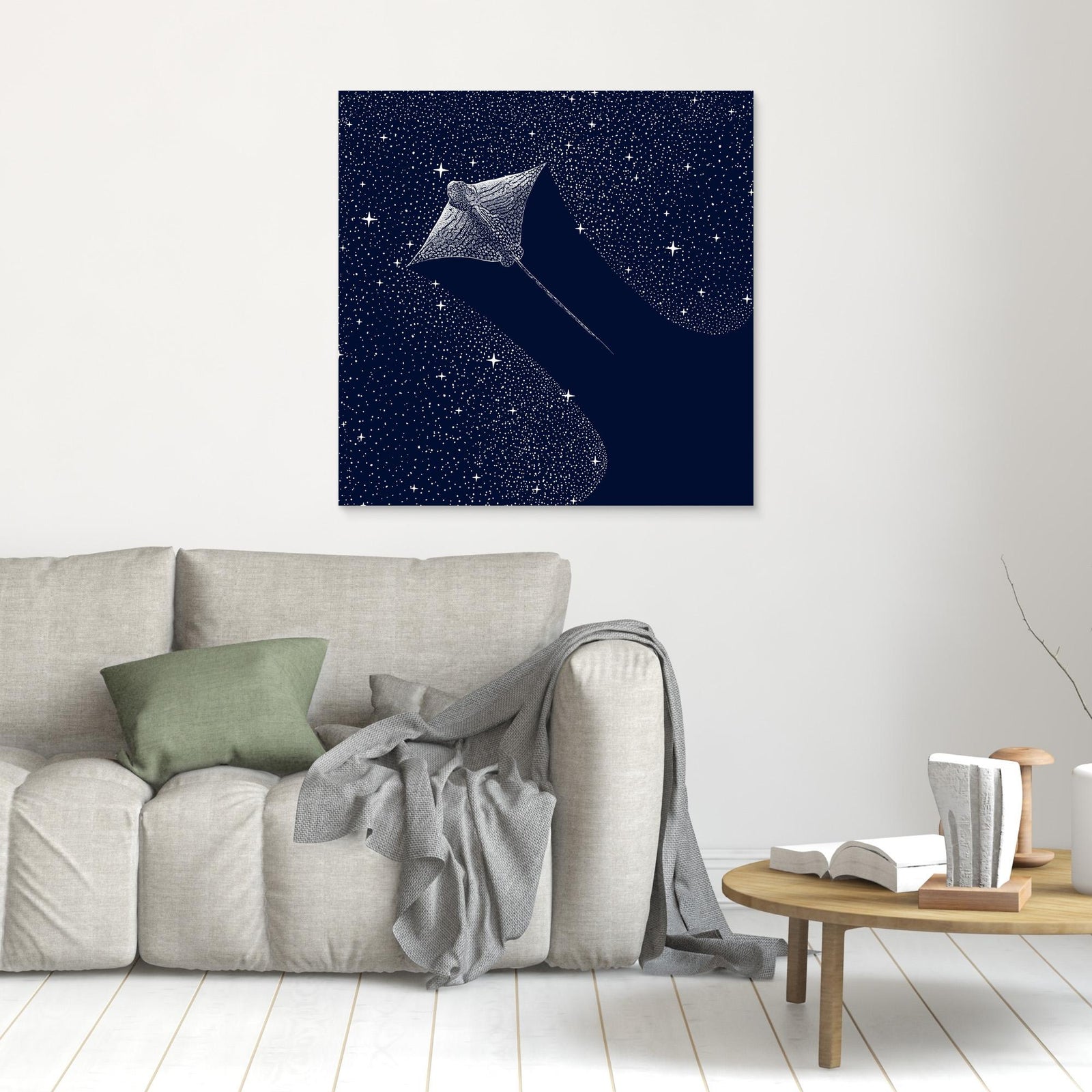 Canvas Print - Starry Ornate Eagle Ray by Alirıza çakir