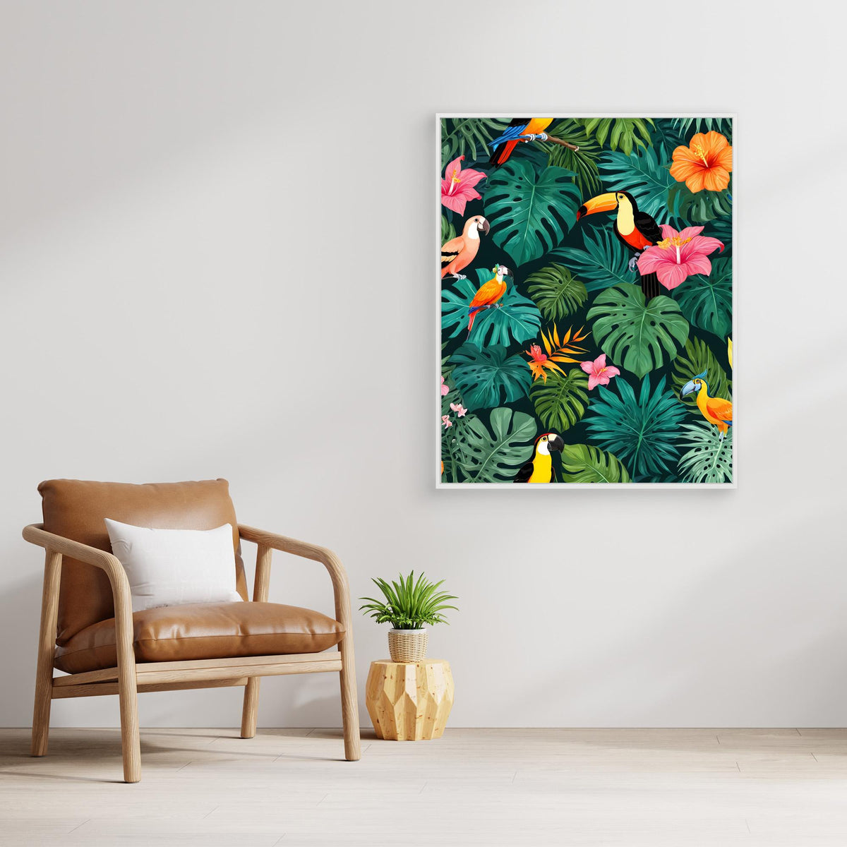 Canvas Print - Tropical Paradise Jungle Pattern by Kintsugi99