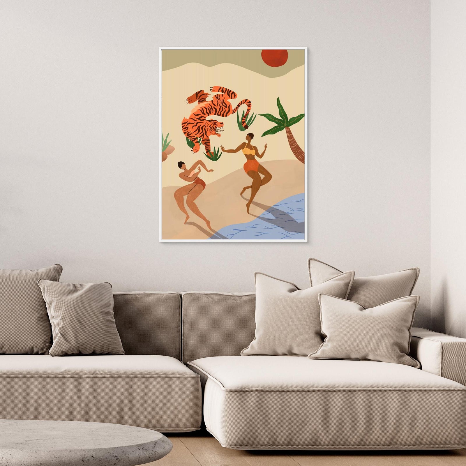 Canvas Print - Dancing Tiger by Arty Guava