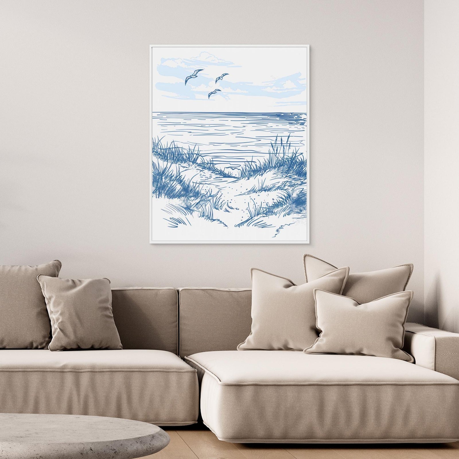 Canvas Print - Seascape Sketch by Jolly And Dash