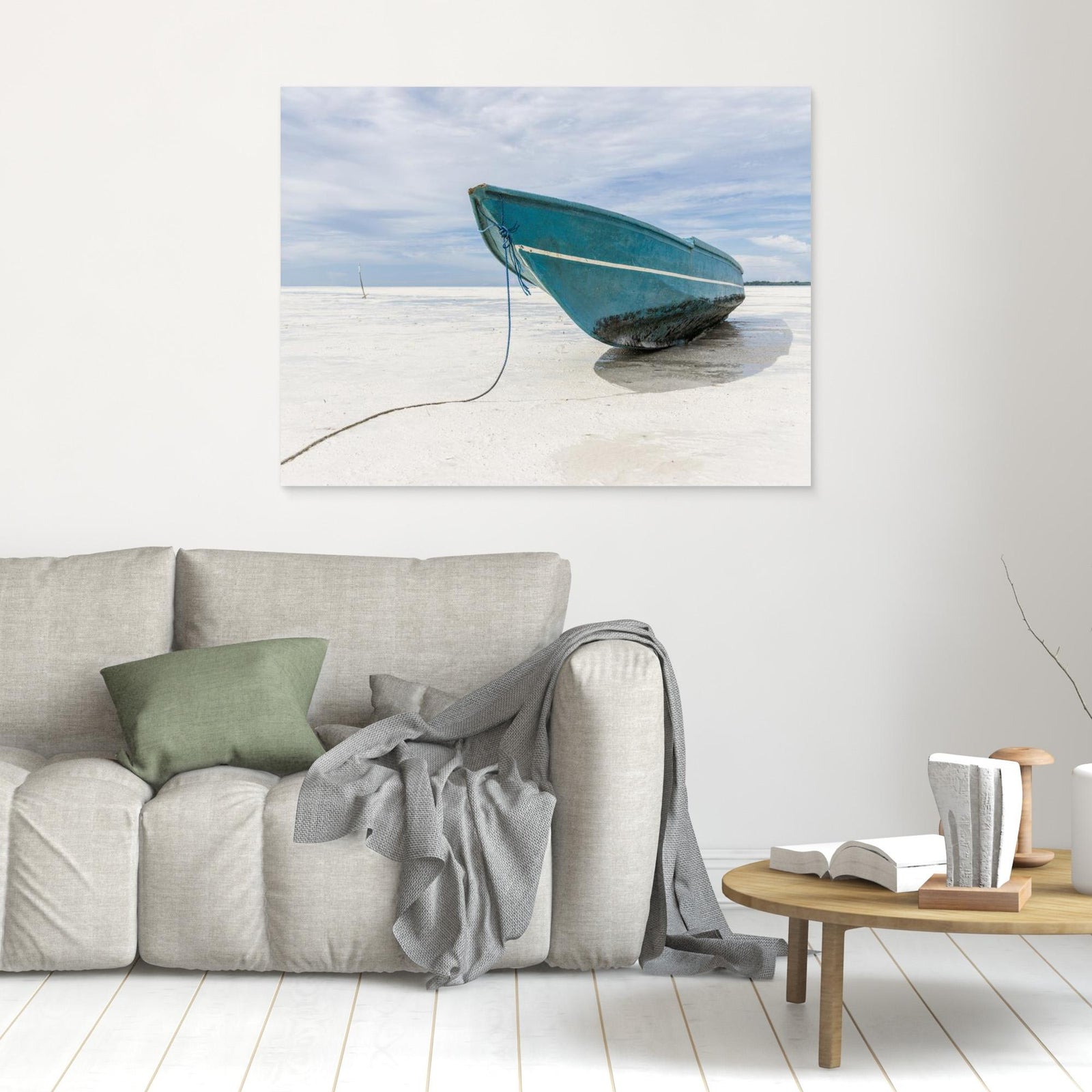 Canvas Print - Boat at the Beach by Photolovers