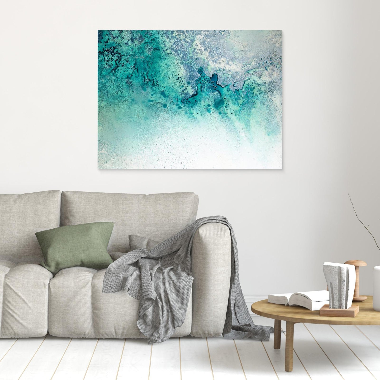 Canvas Print - Turquoise Whispering by Petra Meikle De Vlas