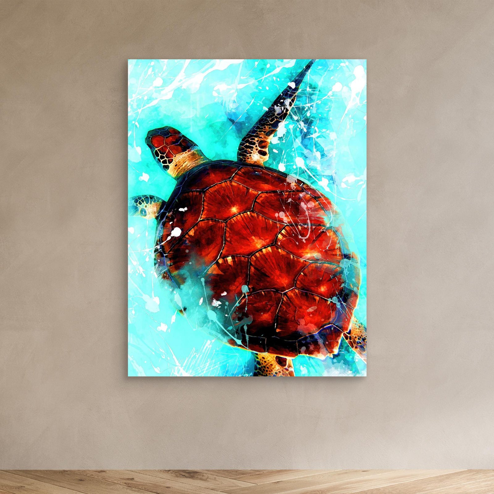 Canvas Print - Turtle Art by Justyna Jaszke