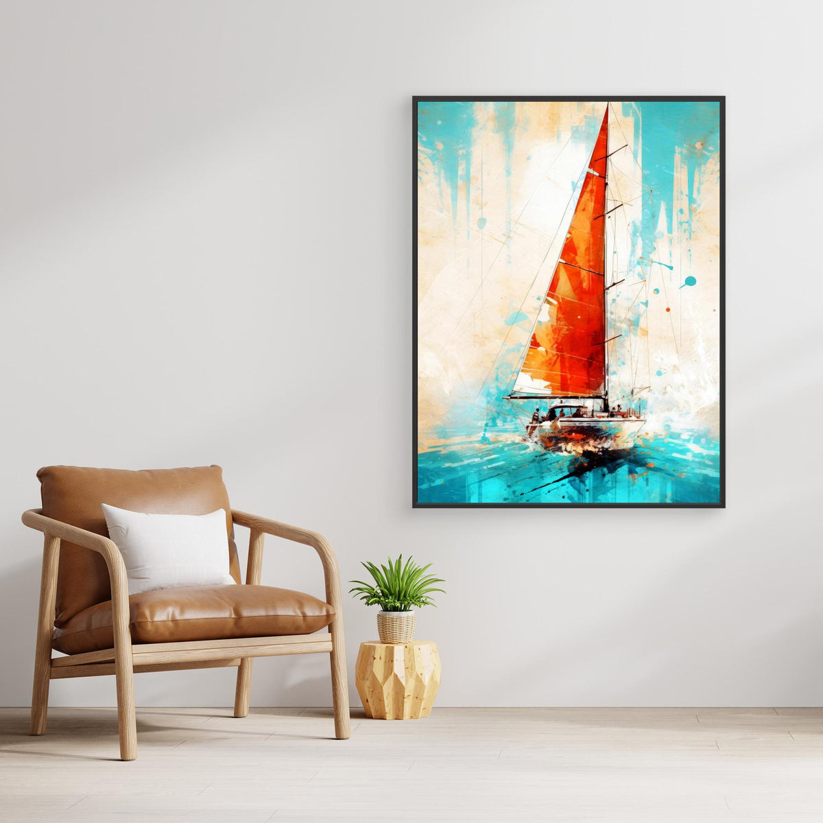 Canvas Print - Yacht Racing Sport Art 9 by Justyna Jaszke