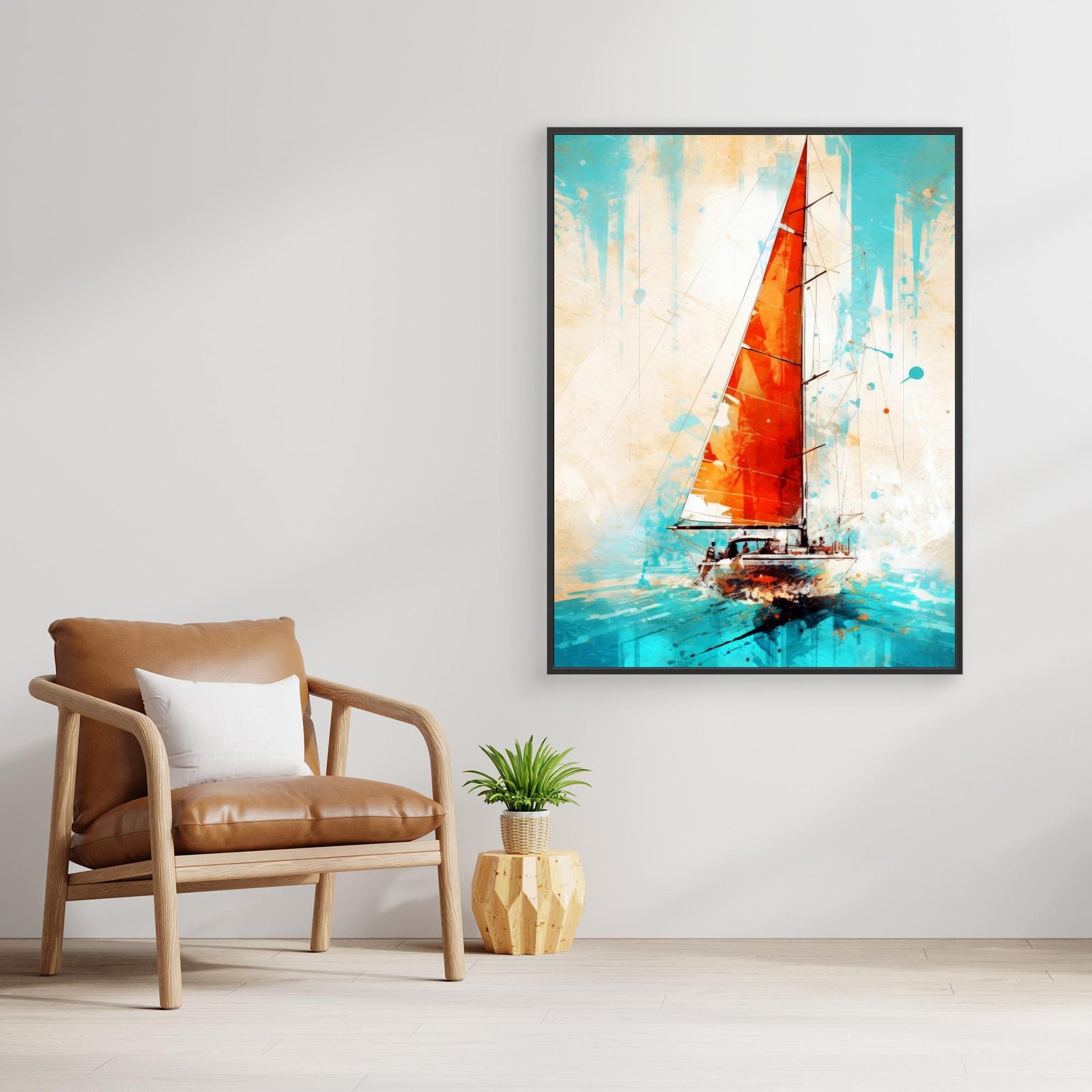 Canvas Print - Yacht Racing Sport Art 9 by Justyna Jaszke
