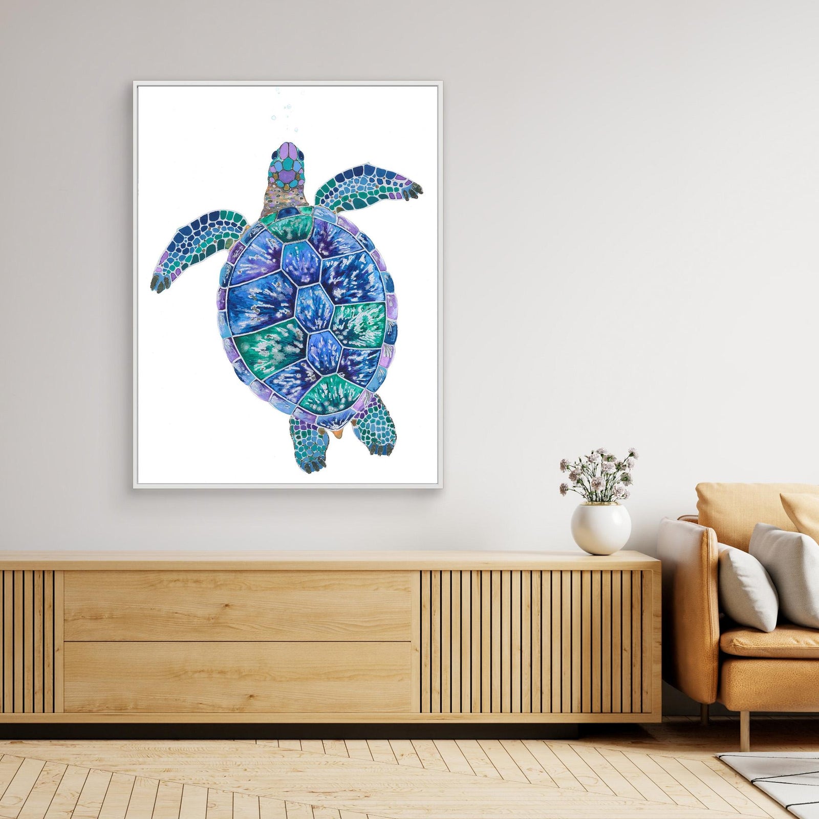 Canvas Print - Blue Turtle by Isabelle Brent