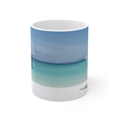 Beachy Beer Ceramic Mug