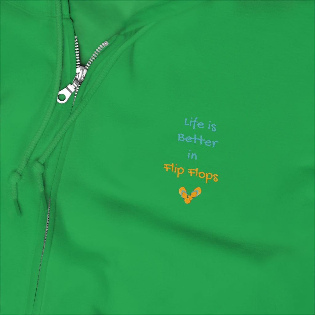 Life is Better in Flip Flops Embroidered Hoodie