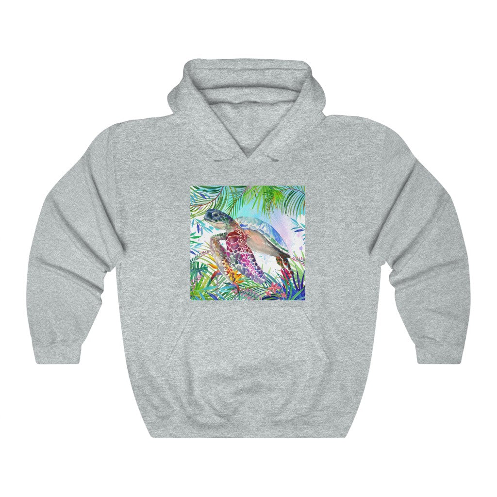 Tropical Sea Turtle Hooded Sweatshirt