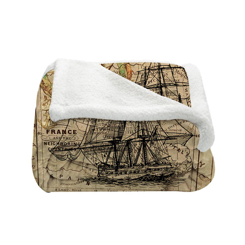 Vintage Nautical Bedspread Blanket