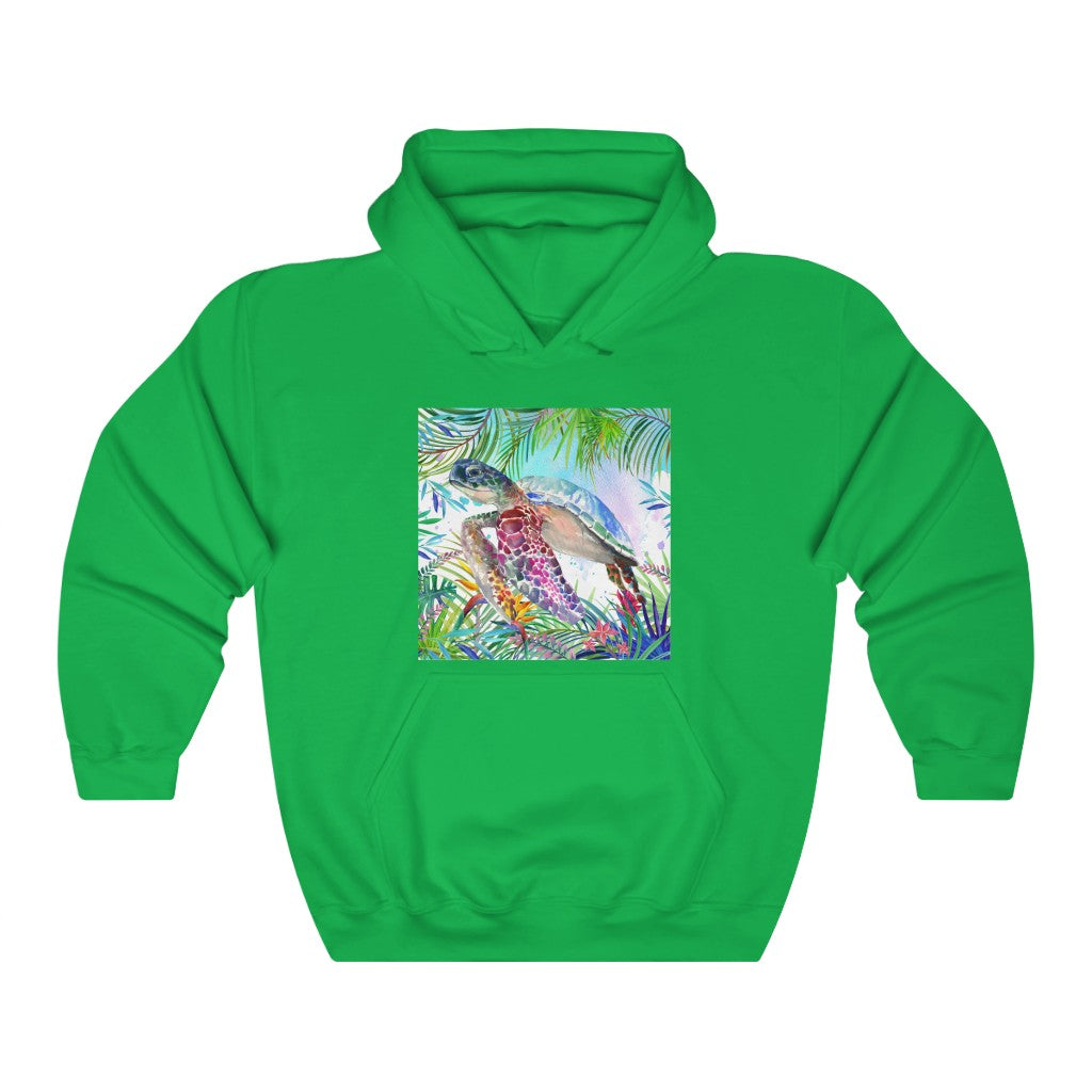 Tropical Sea Turtle Hooded Sweatshirt