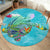 Tropical Bay Round Area Rug
