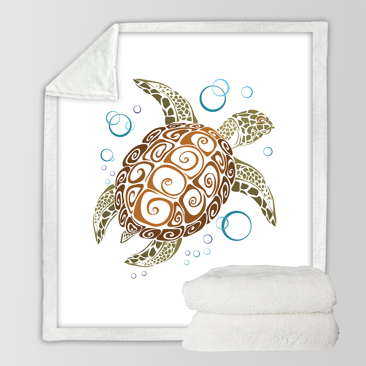The Great Sea Turtle Soft Sherpa Blanket