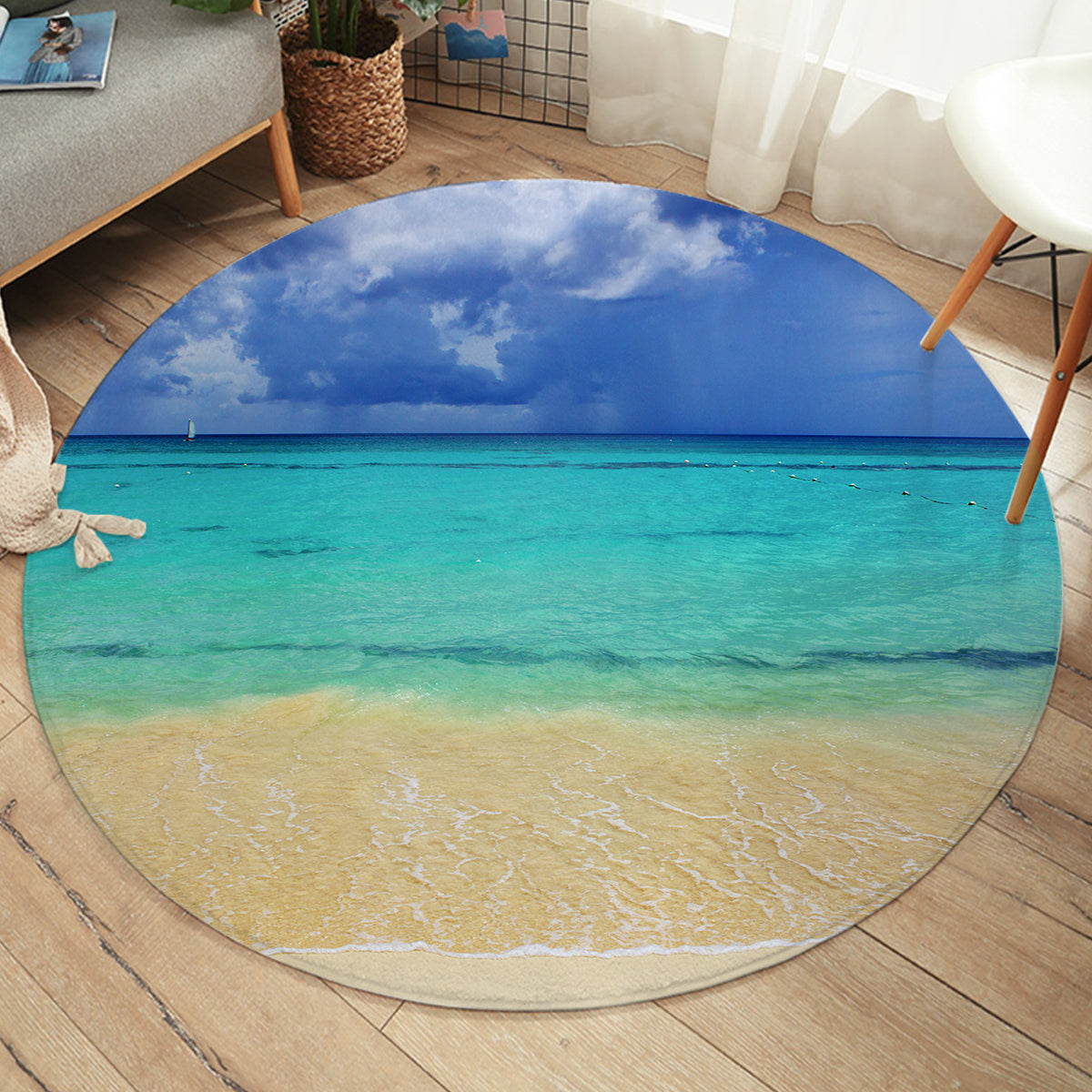 Palm Bay Round Area Rug