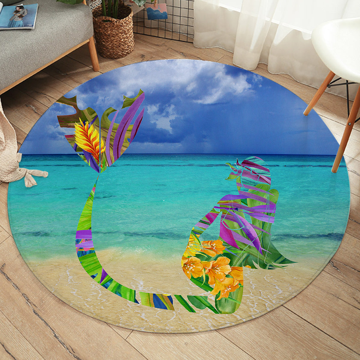 Mermaid Bay Round Area Rug