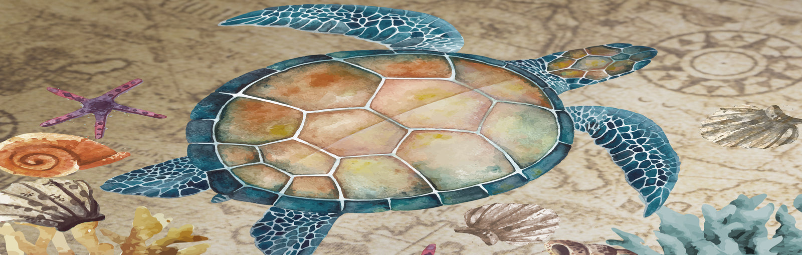 Sea Turtle Island Runner Rug