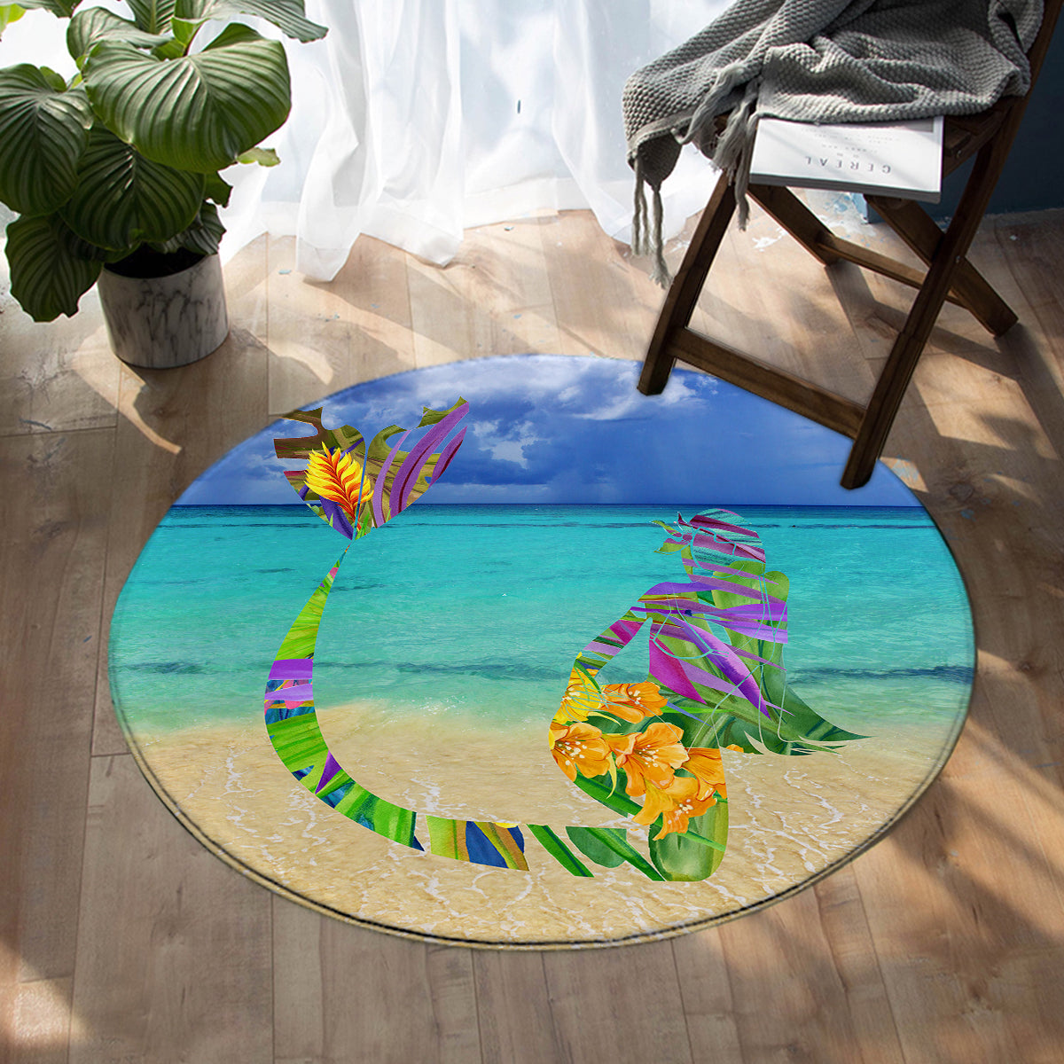 Mermaid Bay Round Area Rug