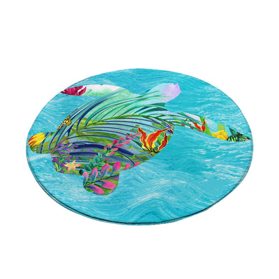 Tropical Bay Round Area Rug