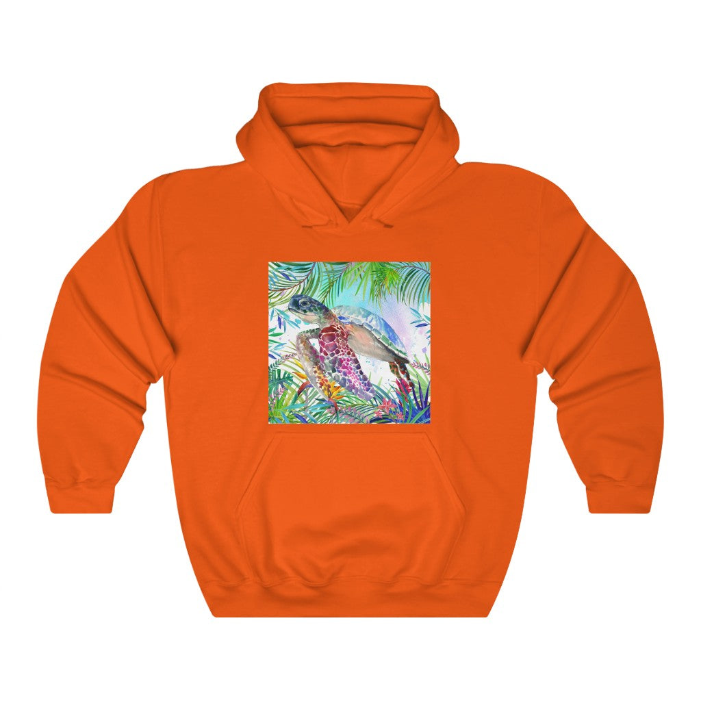 Tropical Sea Turtle Hooded Sweatshirt