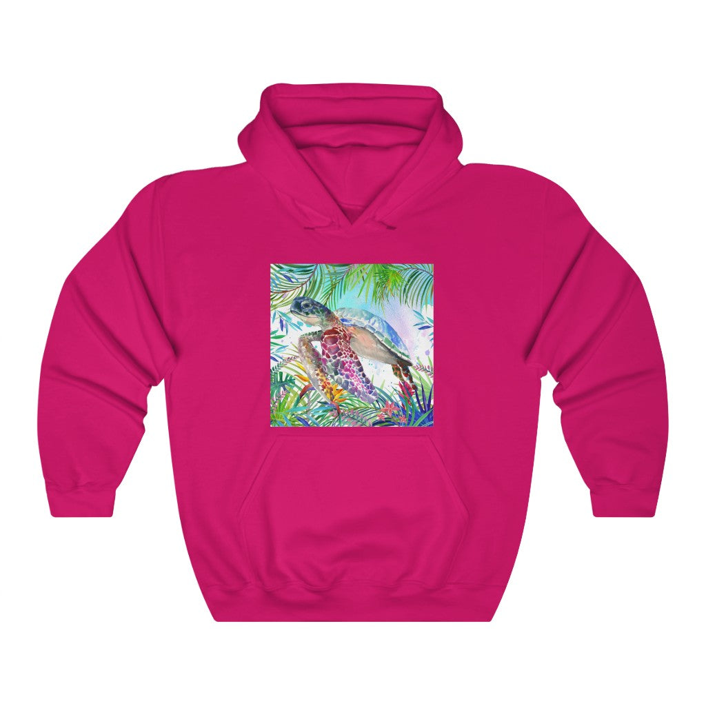 Tropical Sea Turtle Hooded Sweatshirt