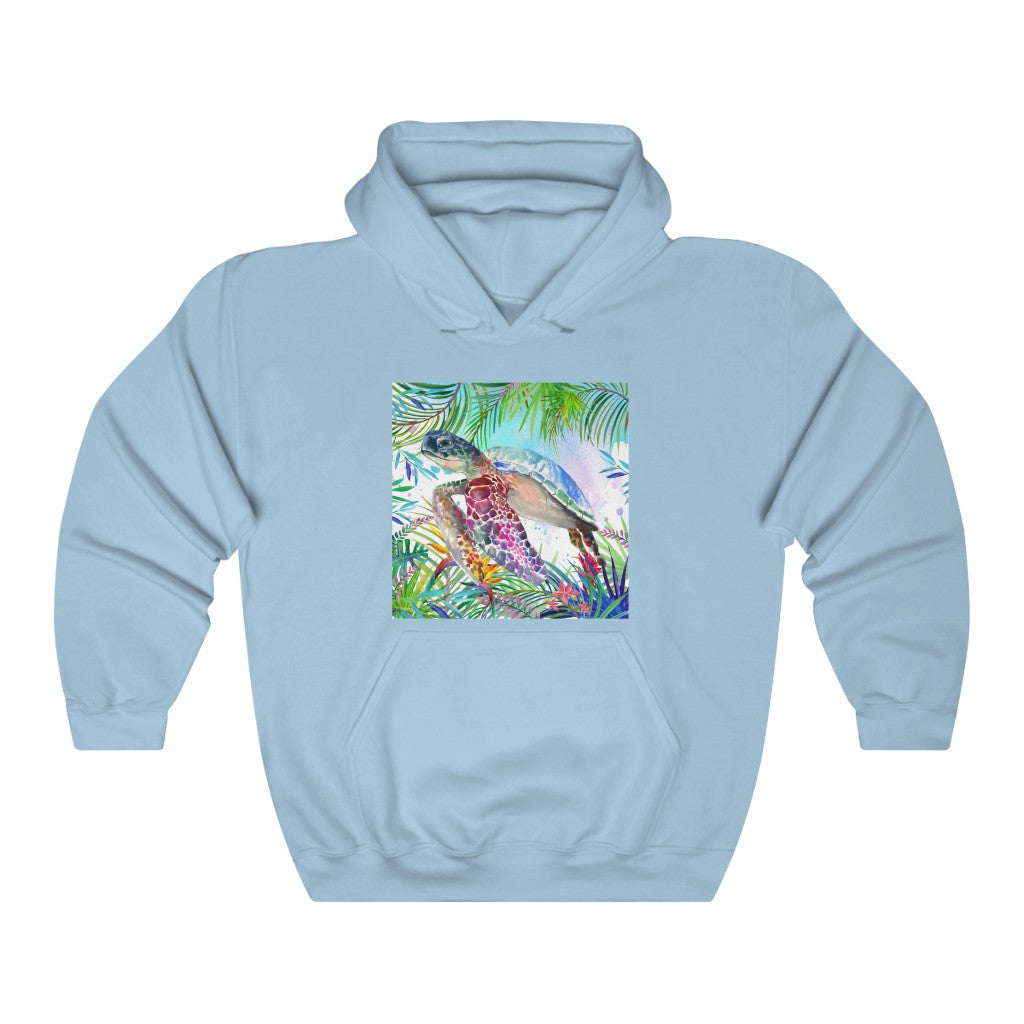 Tropical Sea Turtle Hooded Sweatshirt