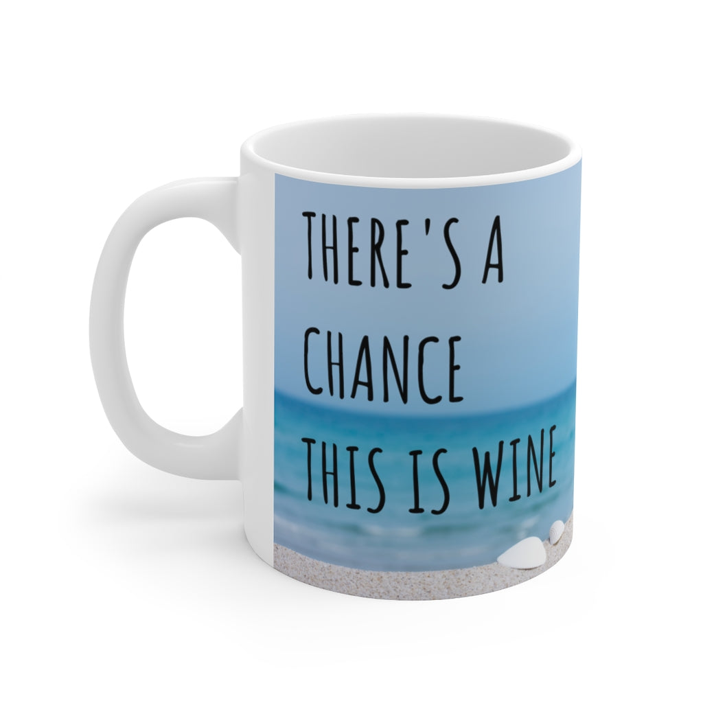 Beachy Wine Ceramic Mug