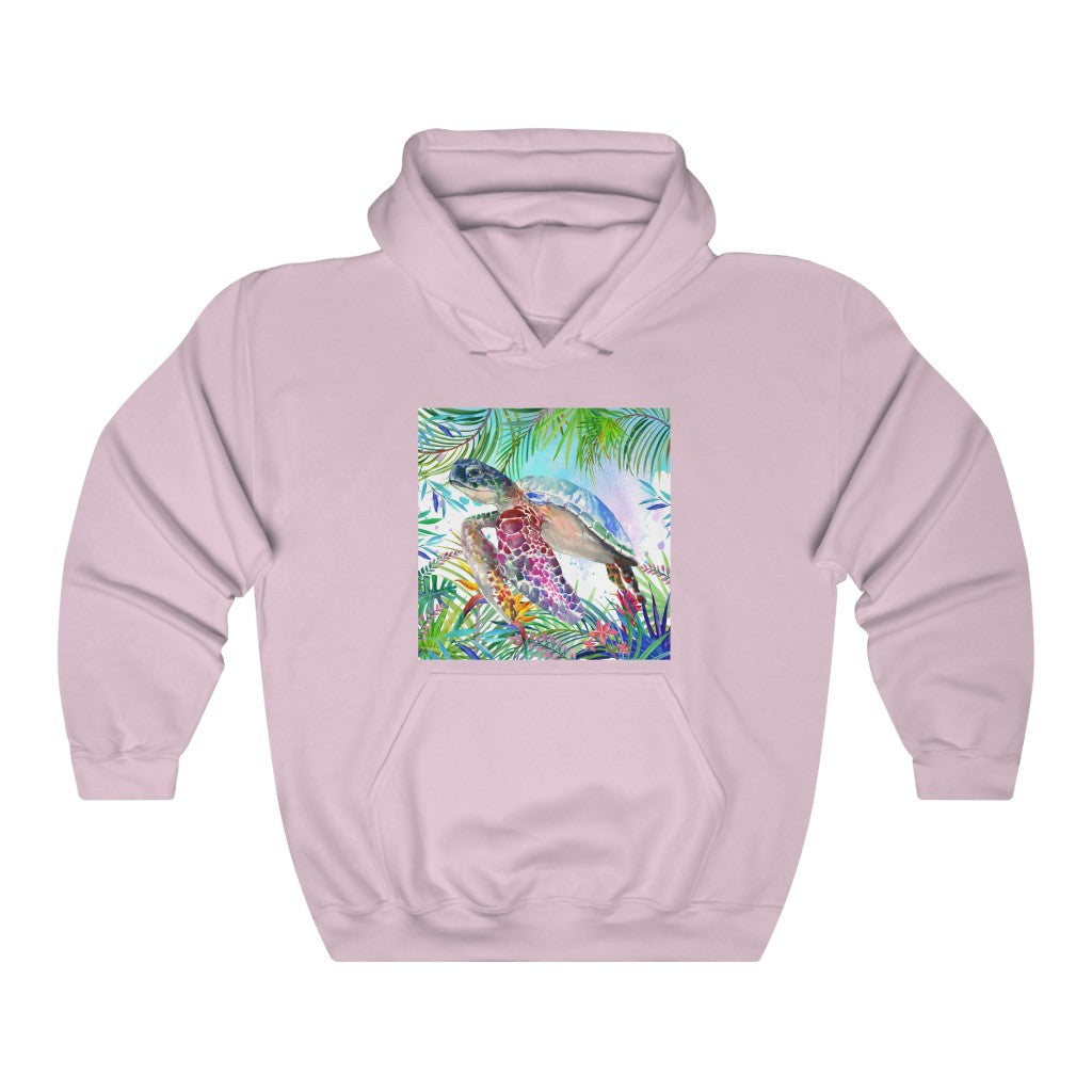 Tropical Sea Turtle Hooded Sweatshirt