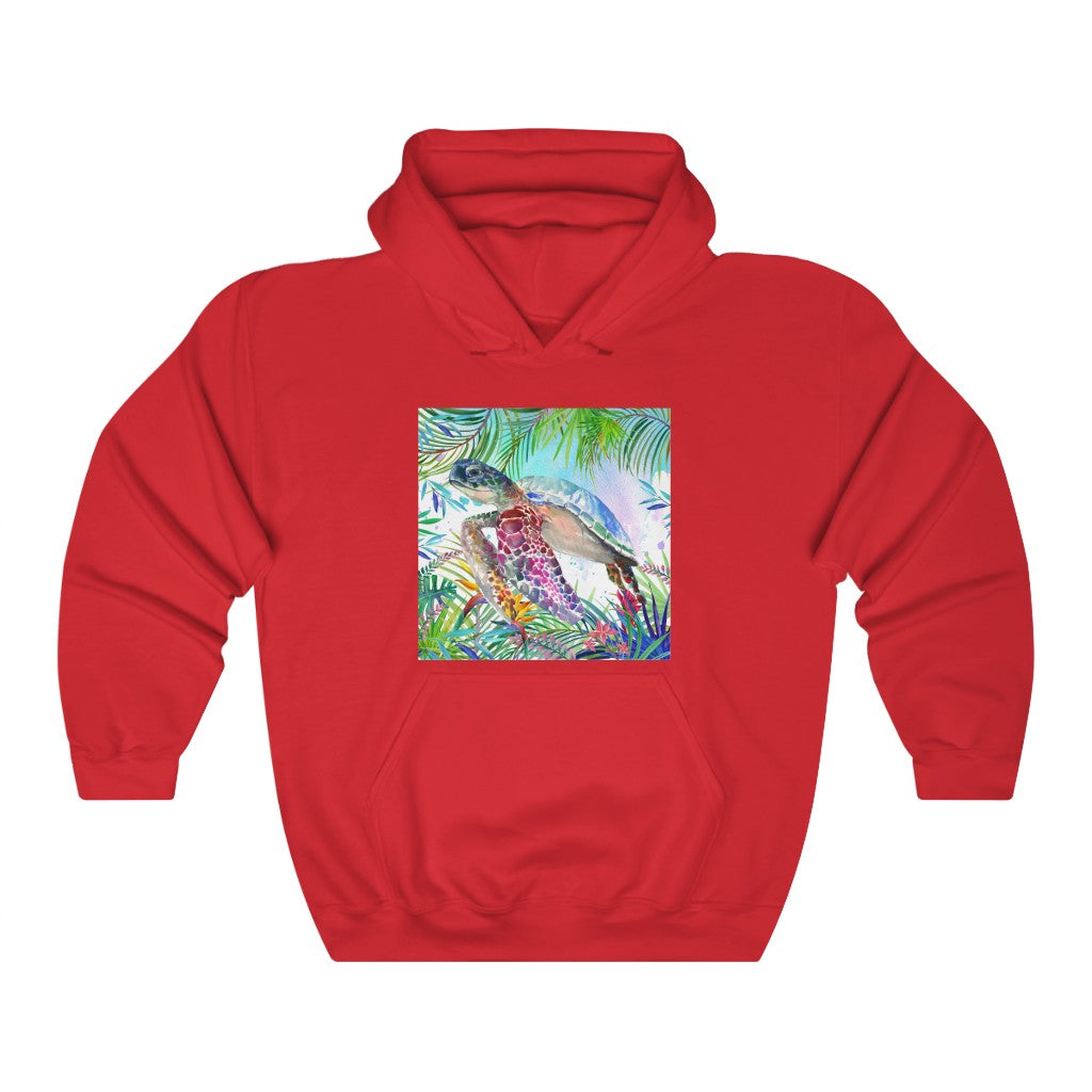 Tropical Sea Turtle Hooded Sweatshirt