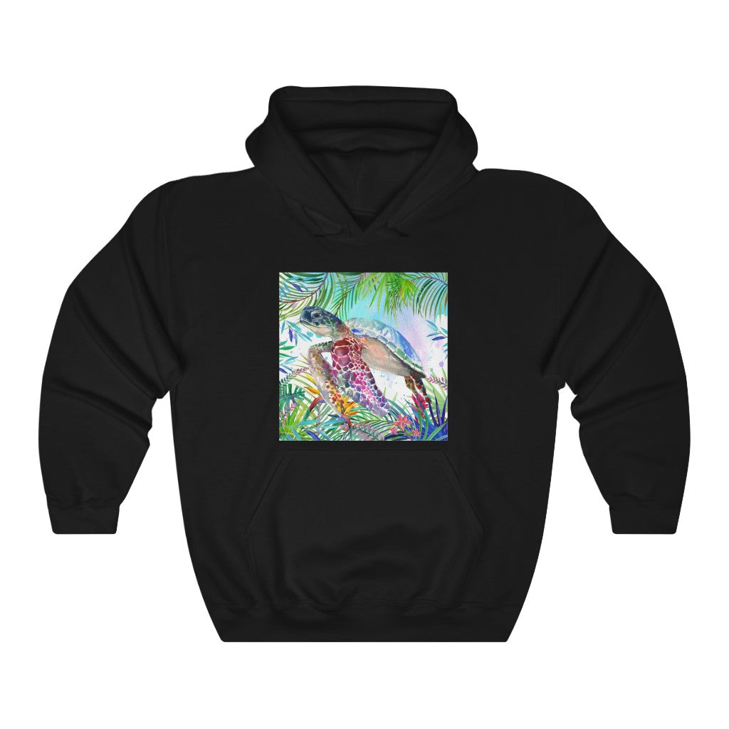 Tropical Sea Turtle Hooded Sweatshirt