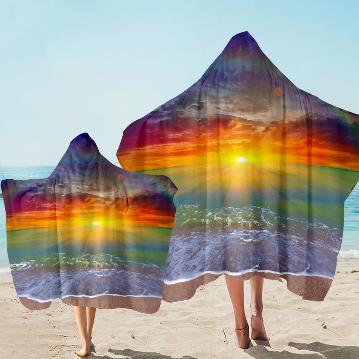 Sunset Beach Hooded Towel