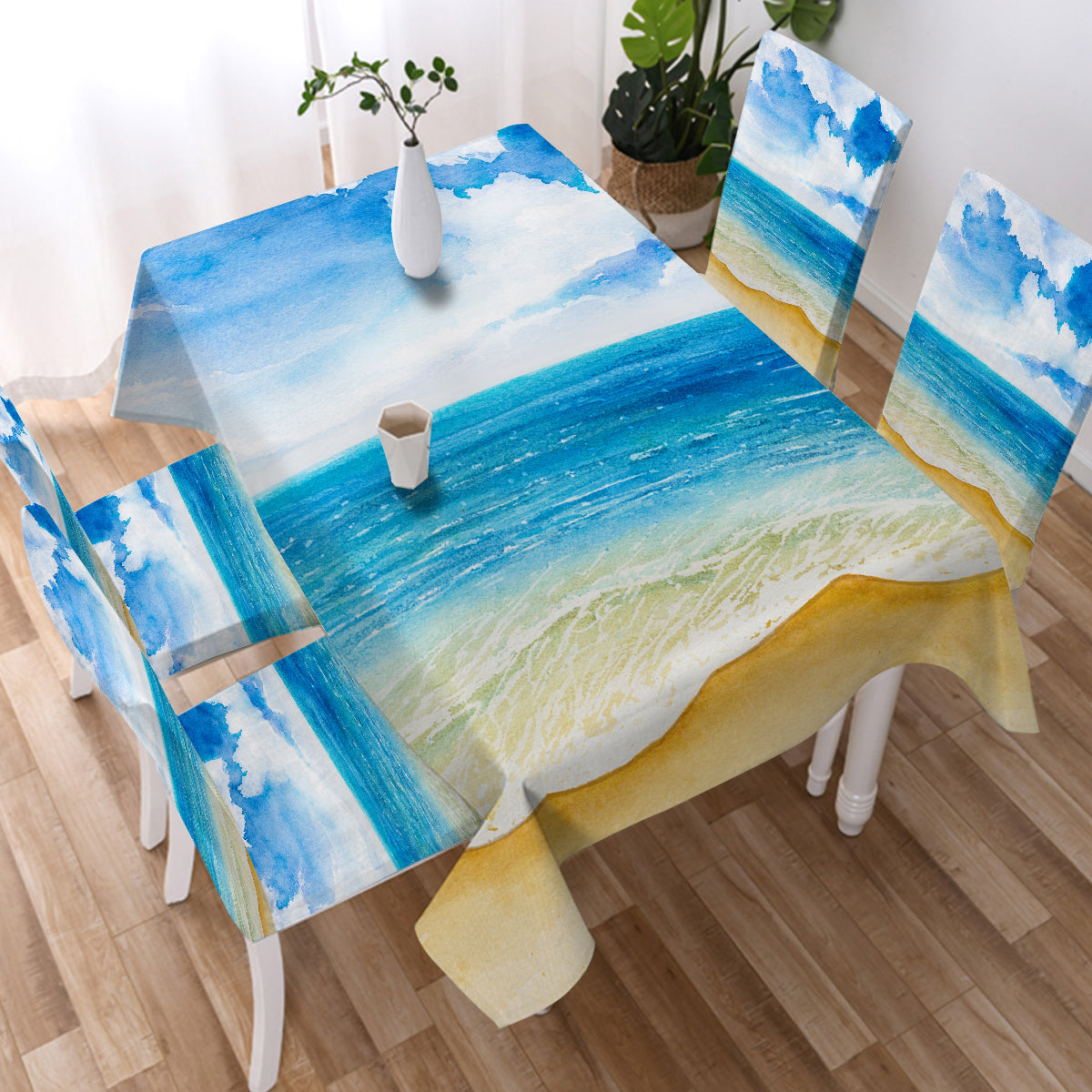 Beach Painting Chair Cover