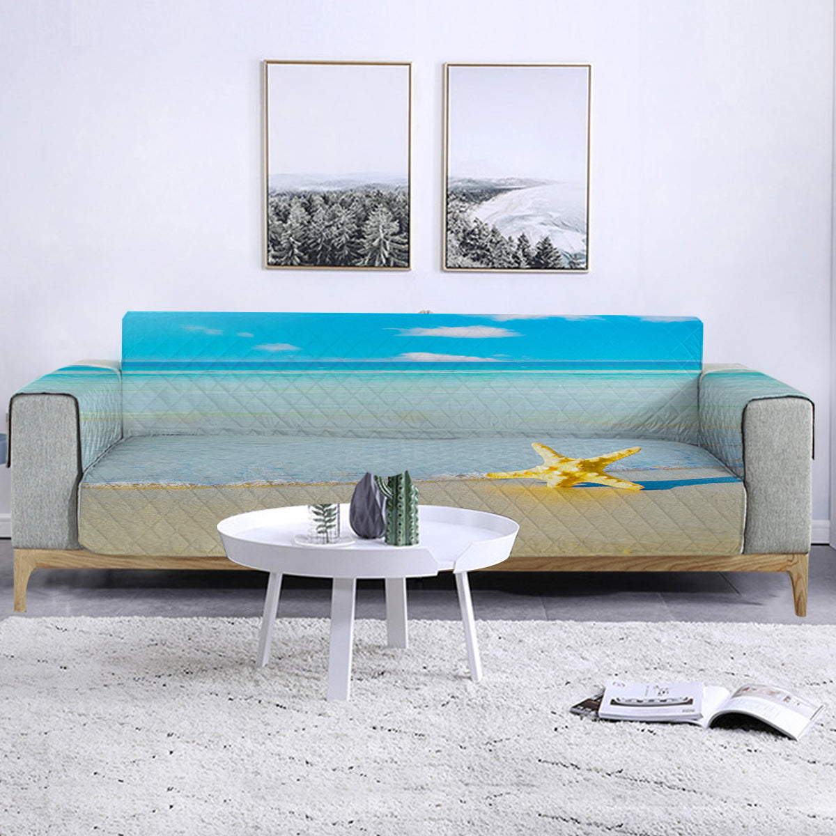 Beach Please Sofa Cover