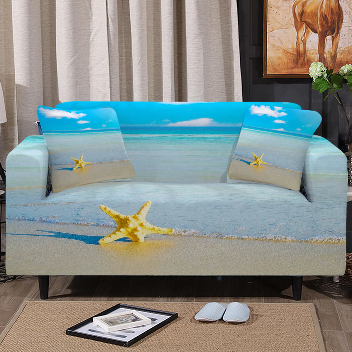 Beach Please Couch Cover