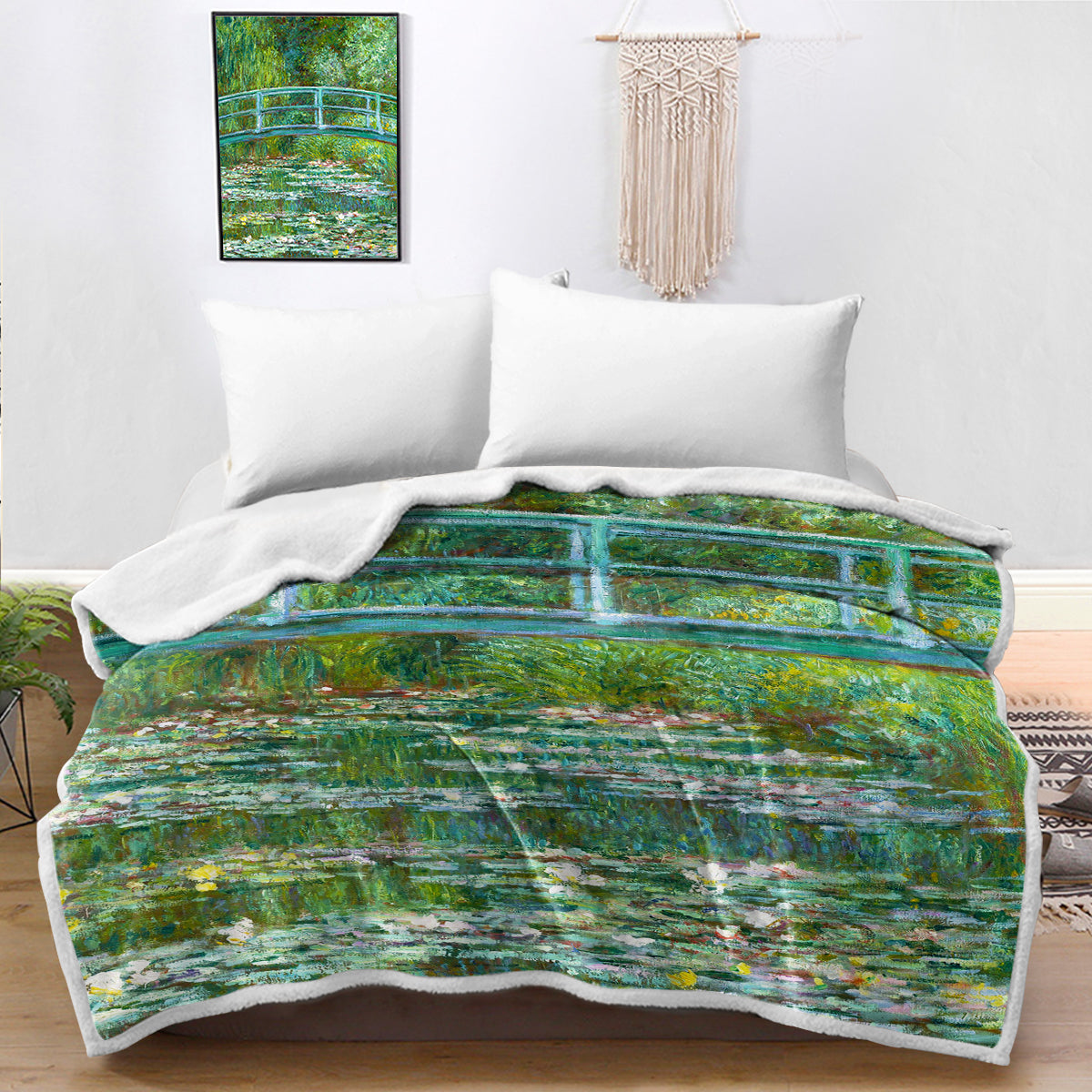 Claude Monet's The Water Lily Pond Bedspread Blanket