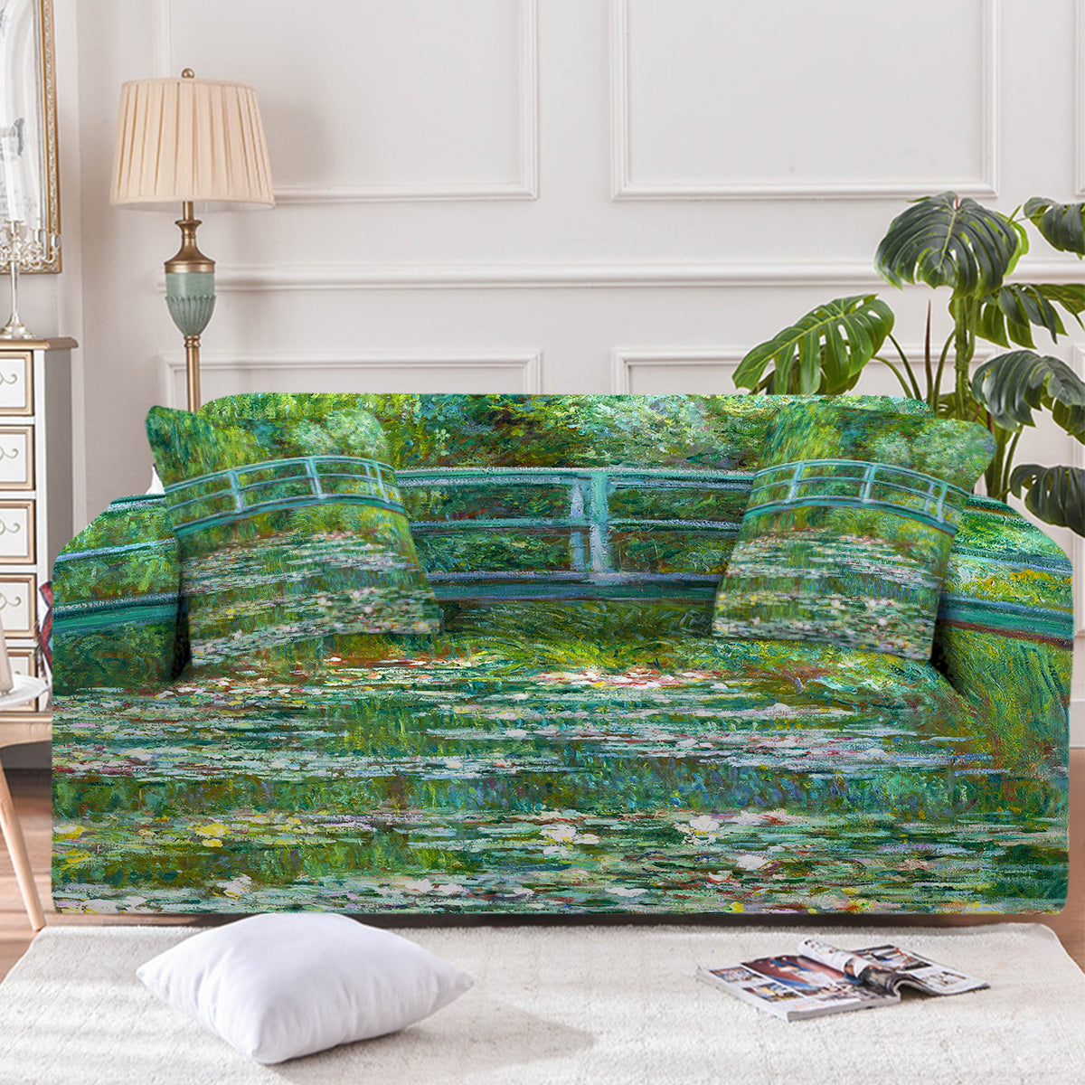 Claude Monet's The Water Lily Pond Couch Cover
