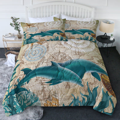Dolphin Love Comforter Set