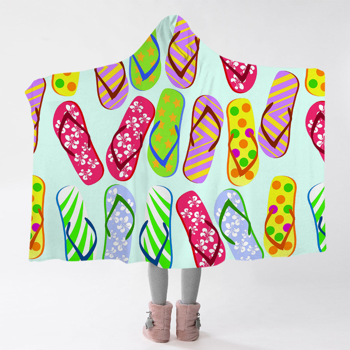 Flip Flops Kinda Girl Cozy Hooded Blanket