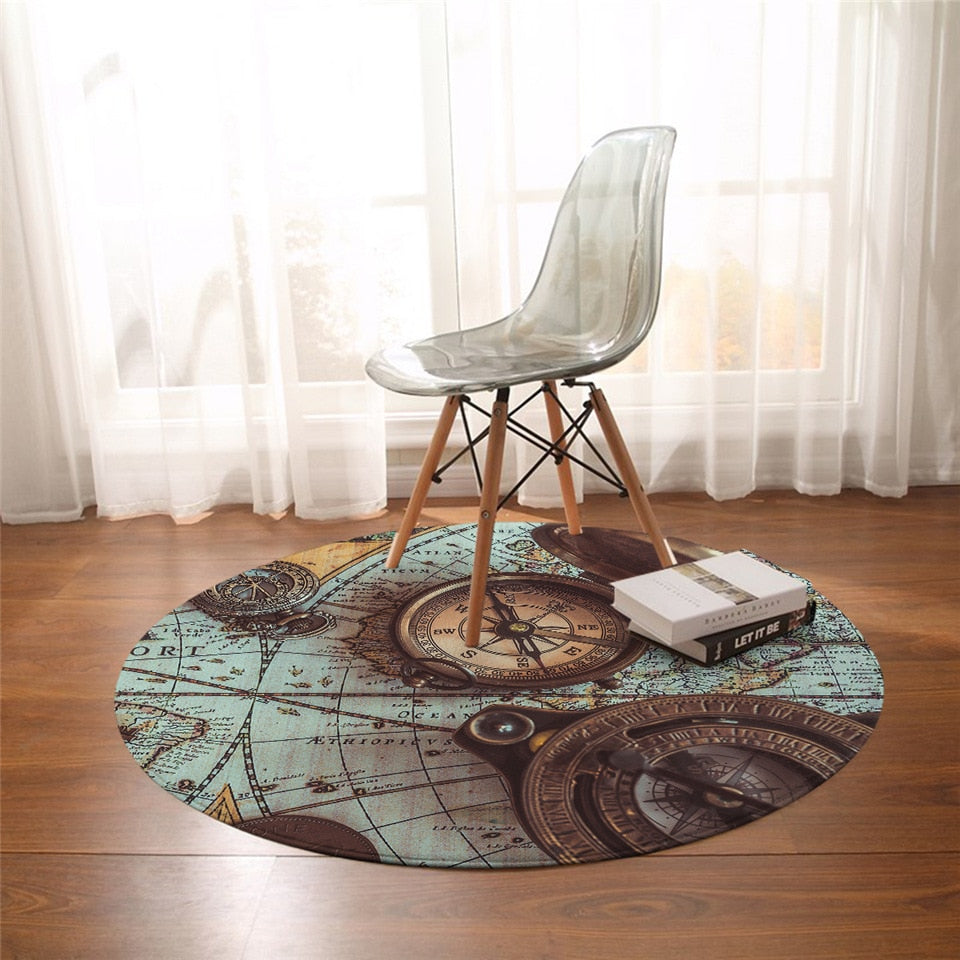 World Wanderer Round Area Rug