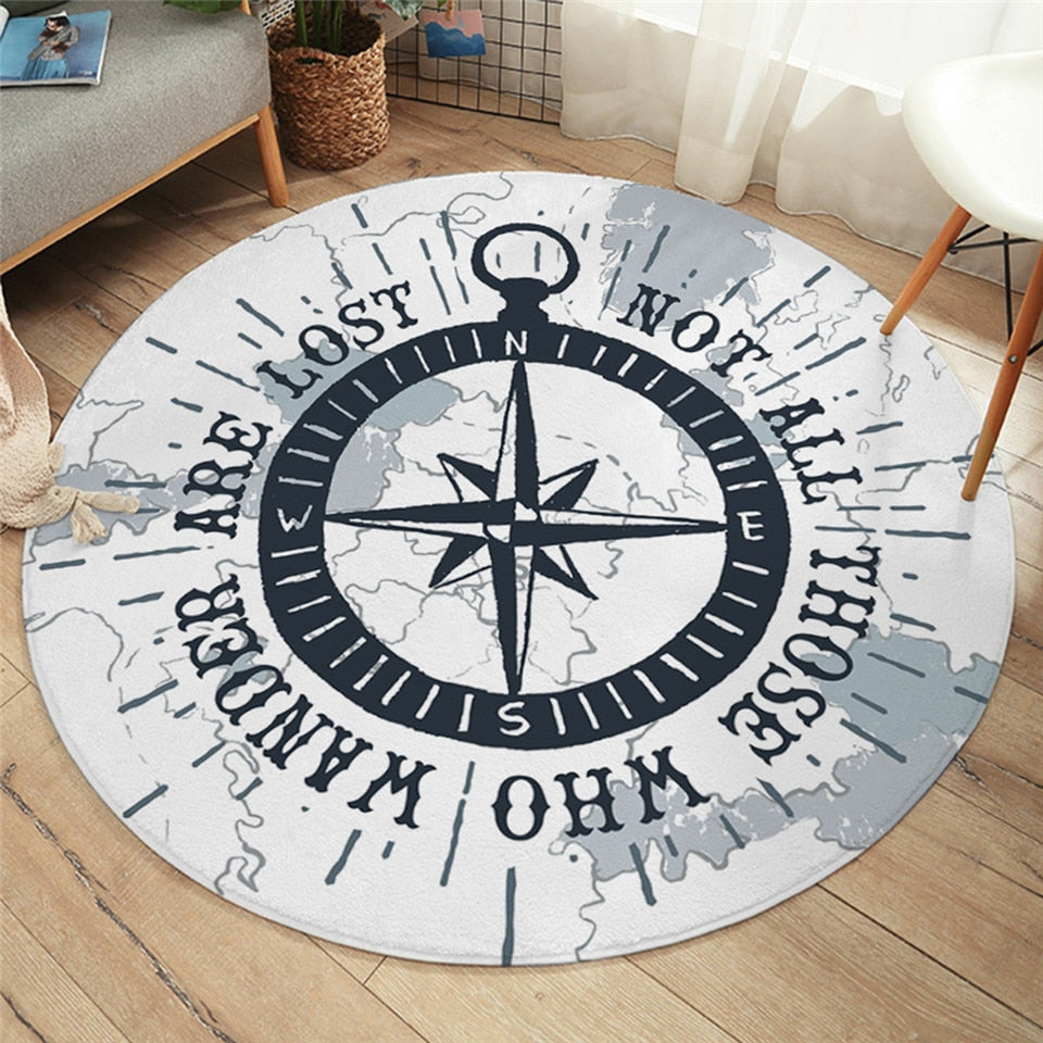 Ocean Wanderer Round Area Rug