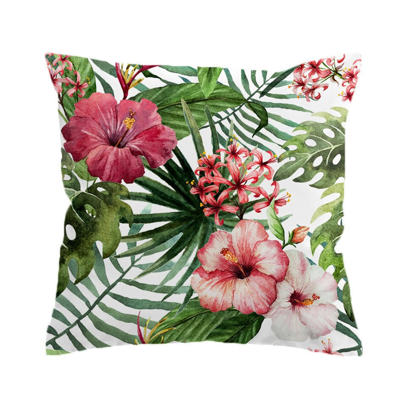 Tropical Hibiscus Pillow Cover