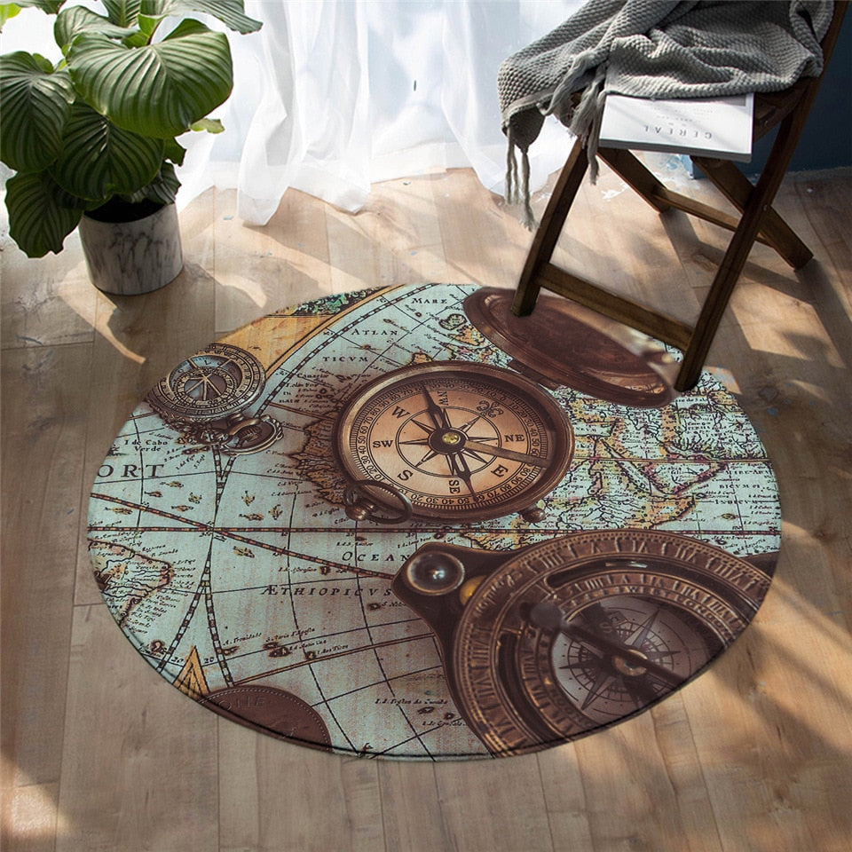 World Wanderer Round Area Rug