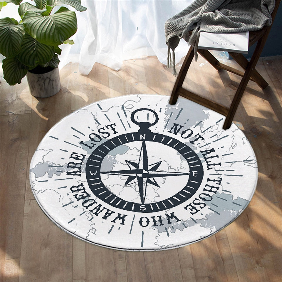 Ocean Wanderer Round Area Rug