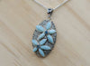 Caribbean Larimar Necklace with Frangipani Flower - Only One Piece Created