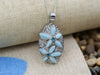 Caribbean Larimar Necklace with Frangipani Flower - Only One Piece Created