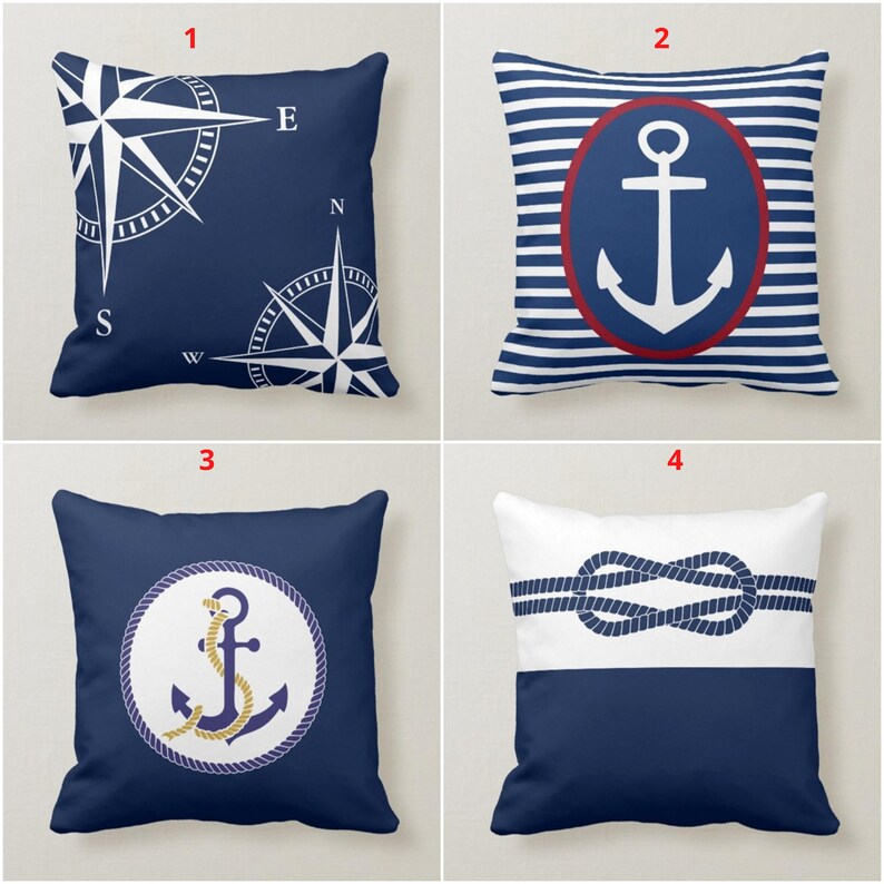 Navy Blue Set of 4 Pillow Covers