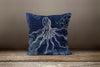 Navy Blue Sealife Set of 4 Pillow Covers