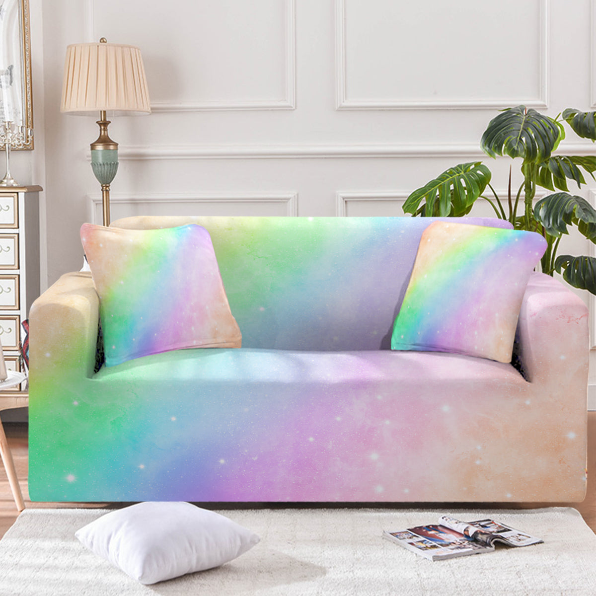 Rainbow Delight Couch Cover