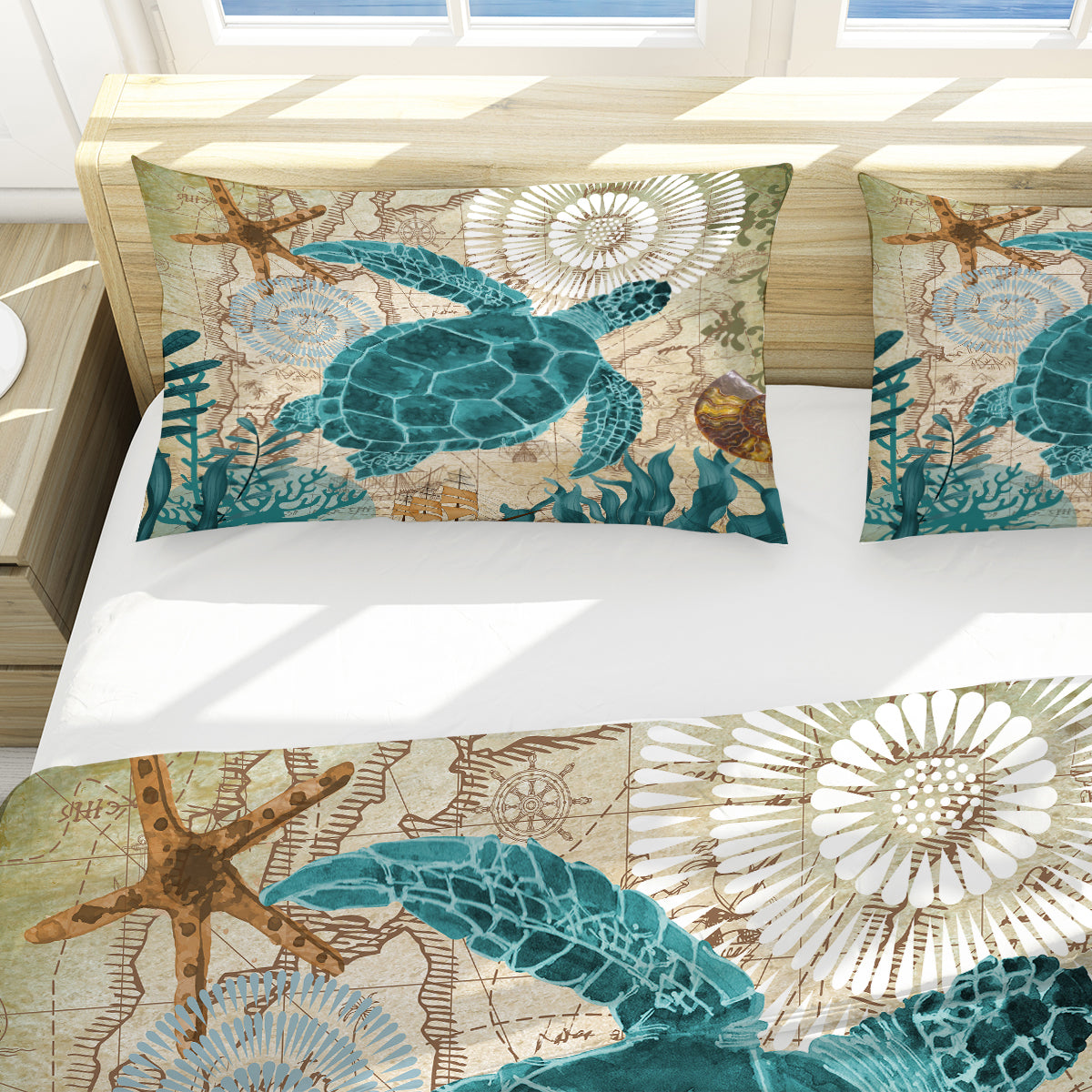 Sea Turtle Love Bedding Set