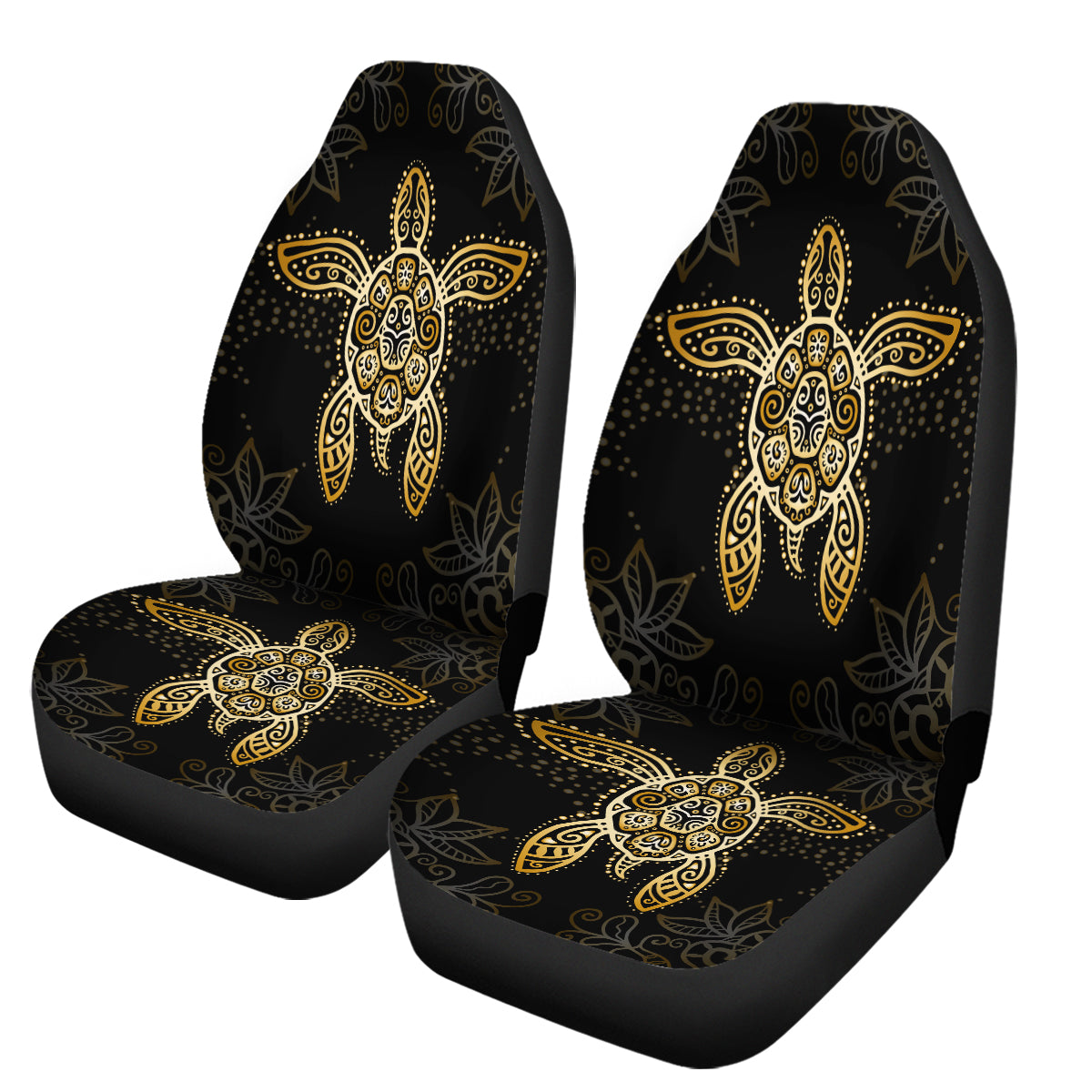 The Golden Sea Turtle Car Seat Cover