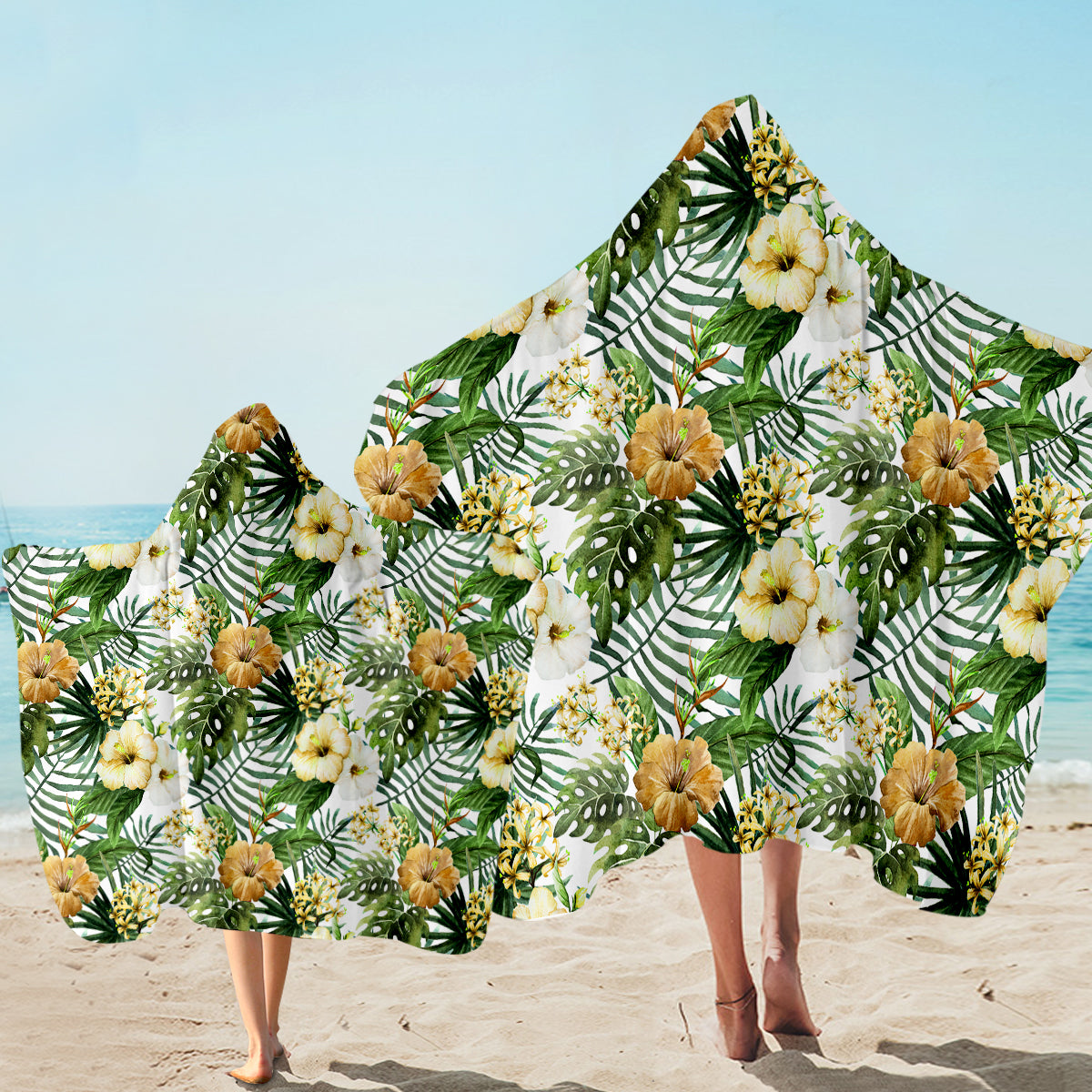 Hibiscus Tropics Hooded Towel